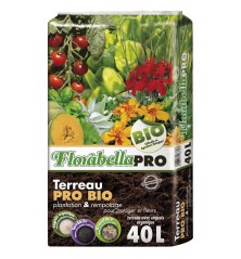 Terreau Florabella Pro Bio, sac de 40 litres