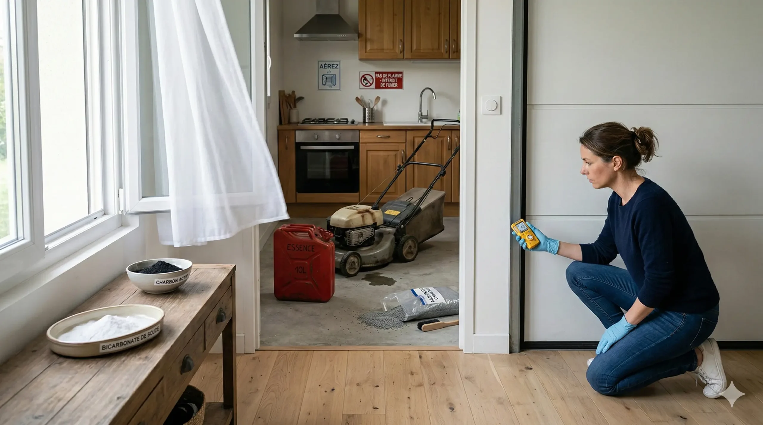 odeur d'essence dans la maison
